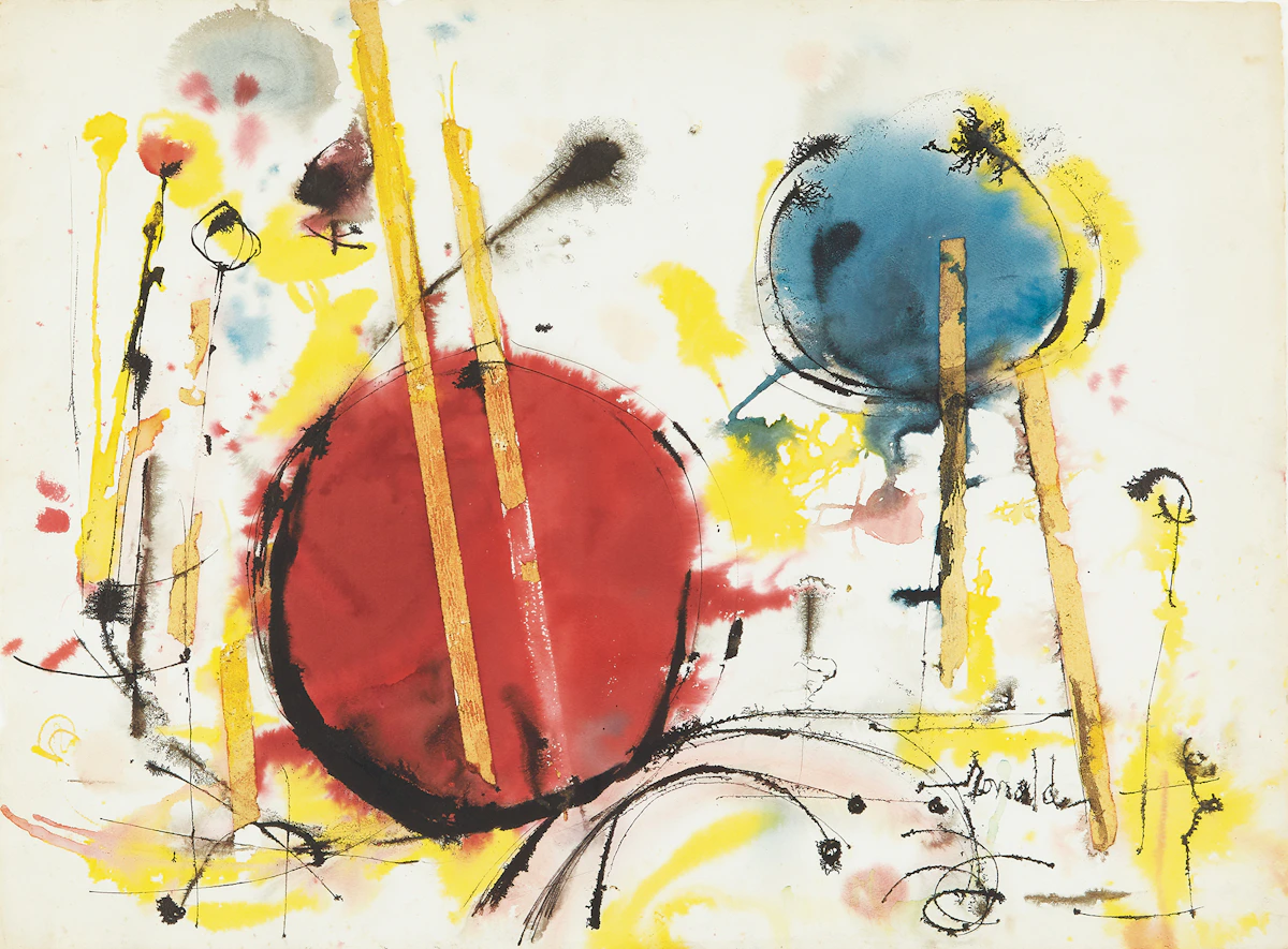 William Ronald, Untitled, mixed media on paper