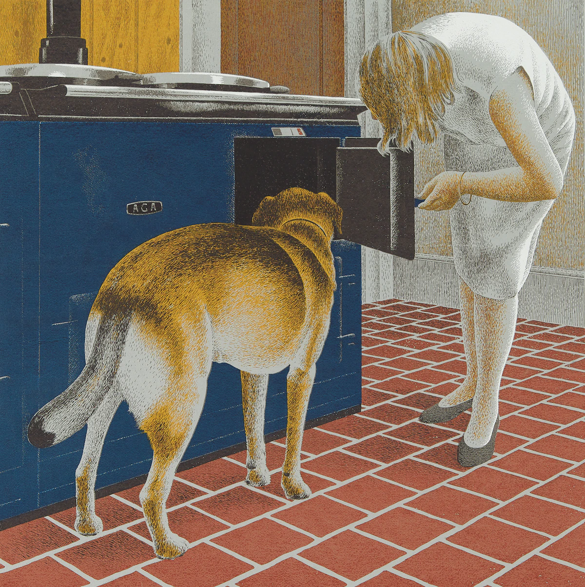 David Alexander Colville, Stove, colour serigraph, 1988