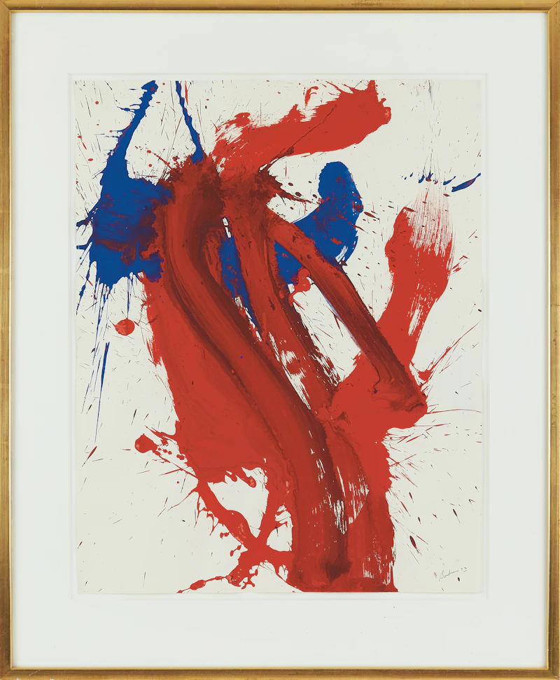 Christian Marcel Barbeau, Abstract Composition, gouache on paper, 1972 - view 2