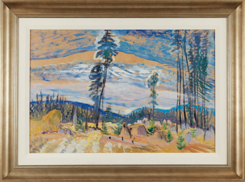Emily Carr, Logged Land, oil on paper laid on canvas, circa 1935 - view 2