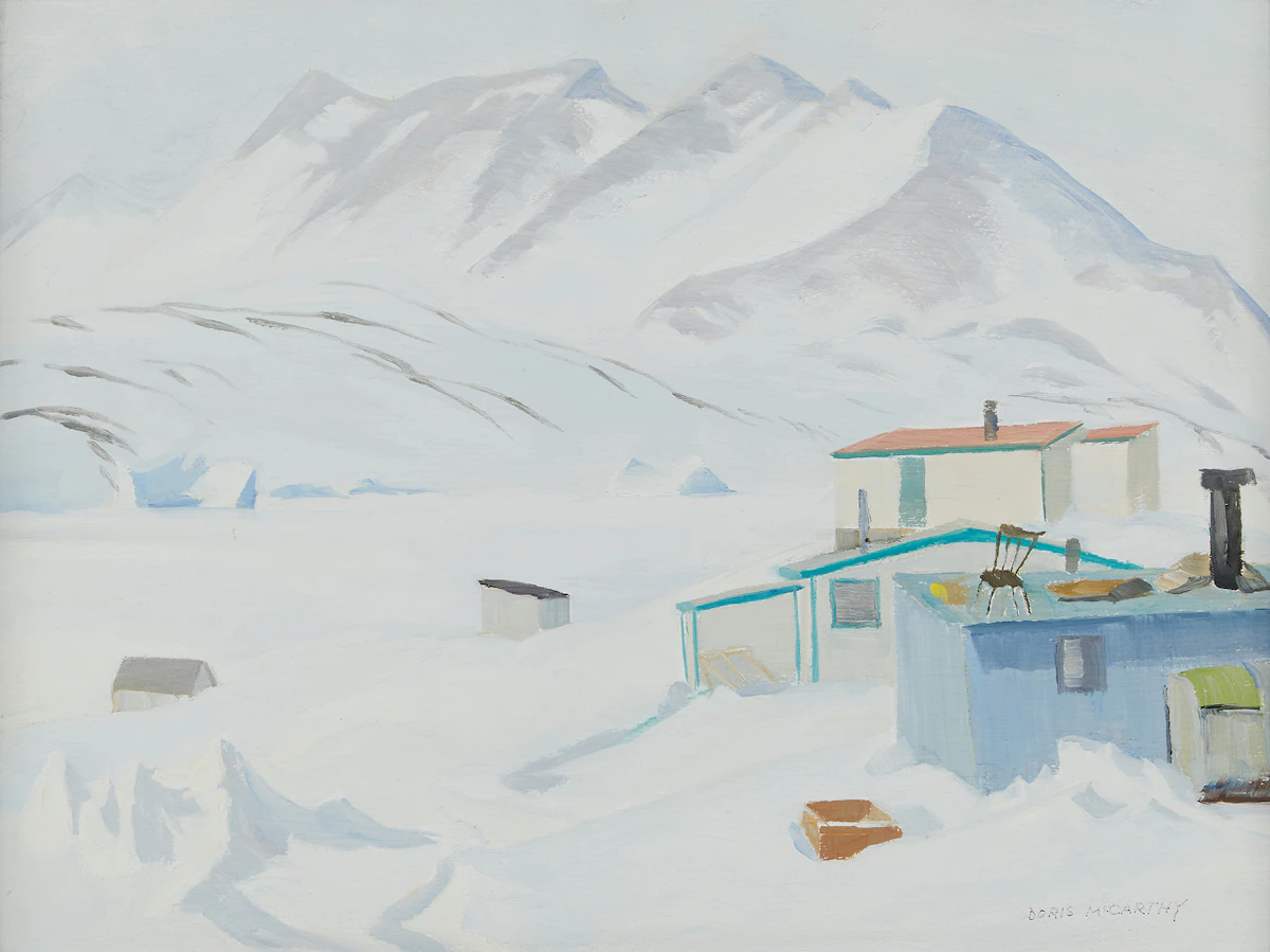 Doris Jean McCarthy, Broughton Island N.W.T., 1979, oil on board
