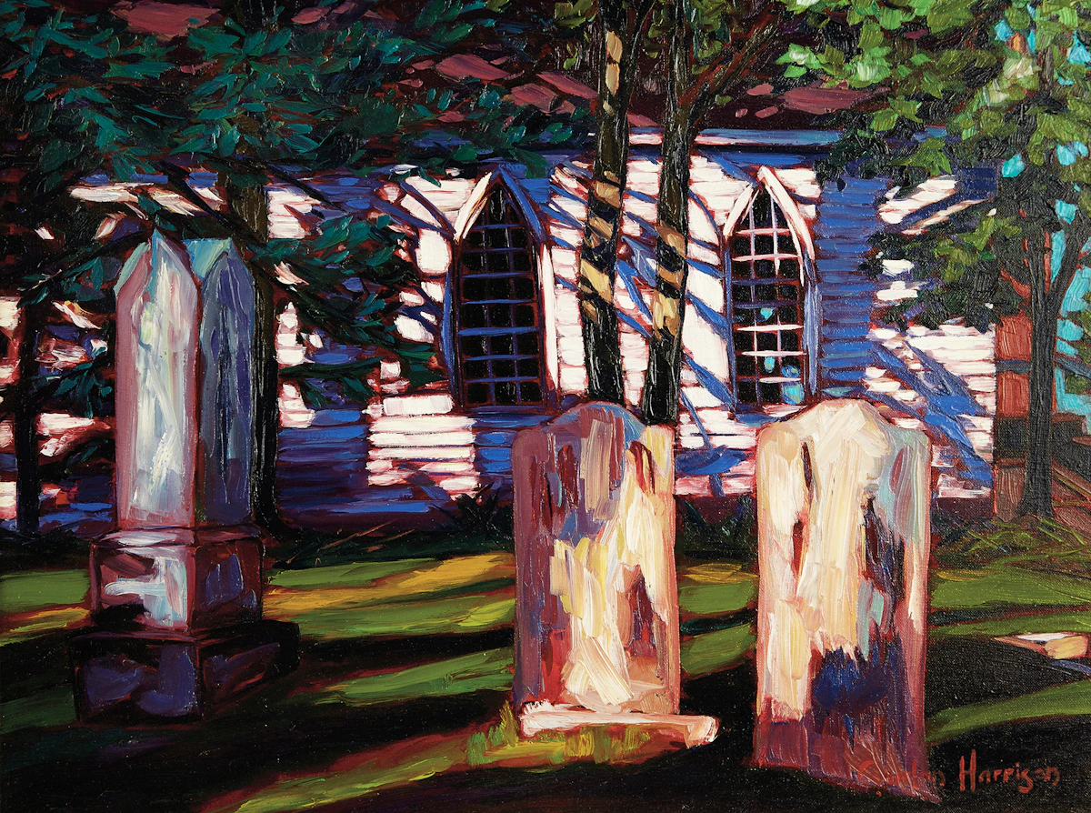 Gordon Harrison, Springtime, Hillside Chapel, Quebec, oil on canvas, 1998