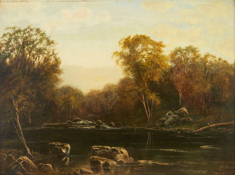 Henry Nesbitt McEvoy, Solitude, oil on board - view 2