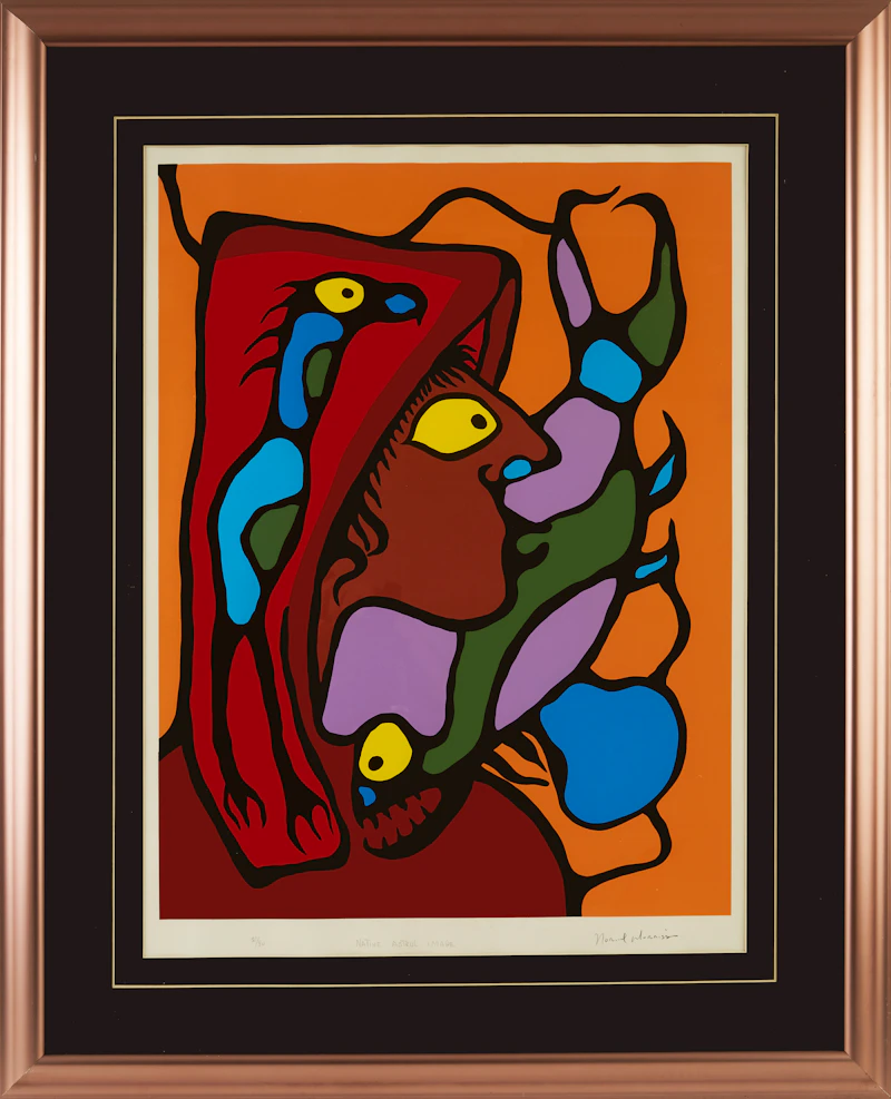 Norval Morrisseau, Native Astrul Image, silkscreen - view 2