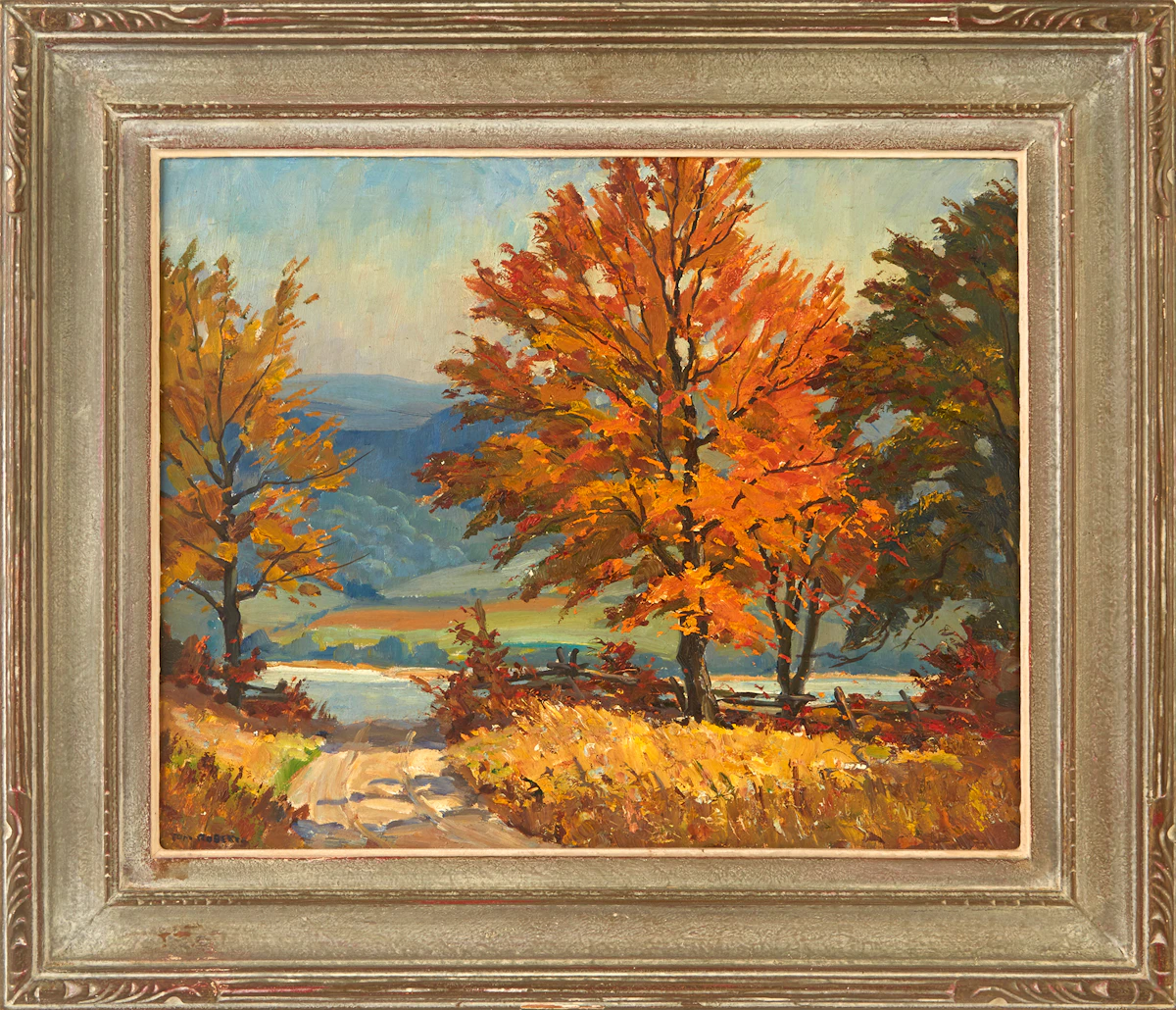 Thomas Keith Roberts, Autumn in the Trent Valley, oil on board