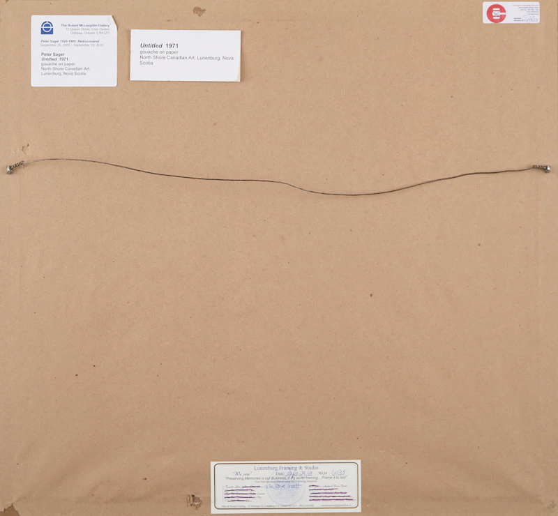 Peter  Winchell Sager, Untitled 1971, gouache on paper - view 3