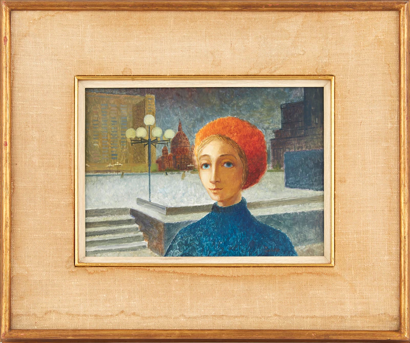 Untitled (Woman in Red Hat) by Jan Funnekotter