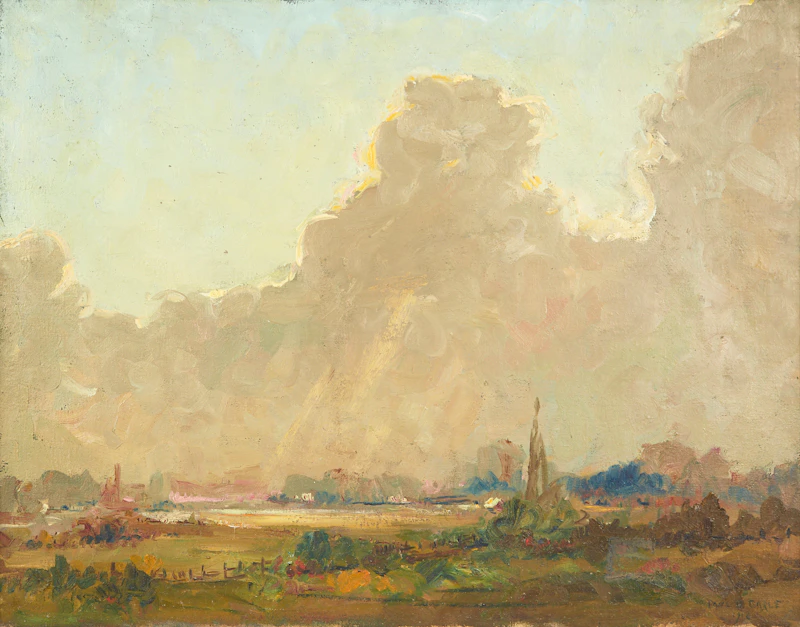 Paul Barnard Earle, Untitled (Summer Landscape), oil on canvas, 1918 - view 2