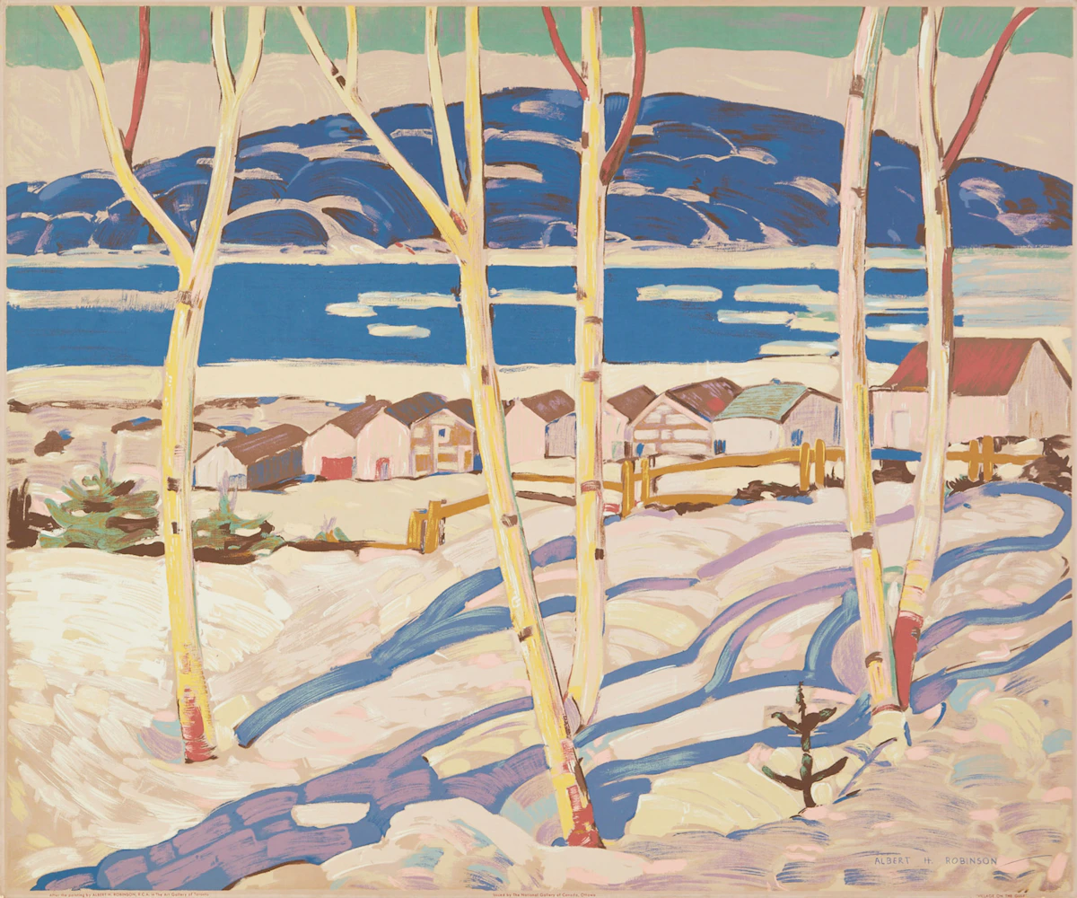 Albert Henry Robinson, Village on the Gulf, Sampson Matthews silkscreen