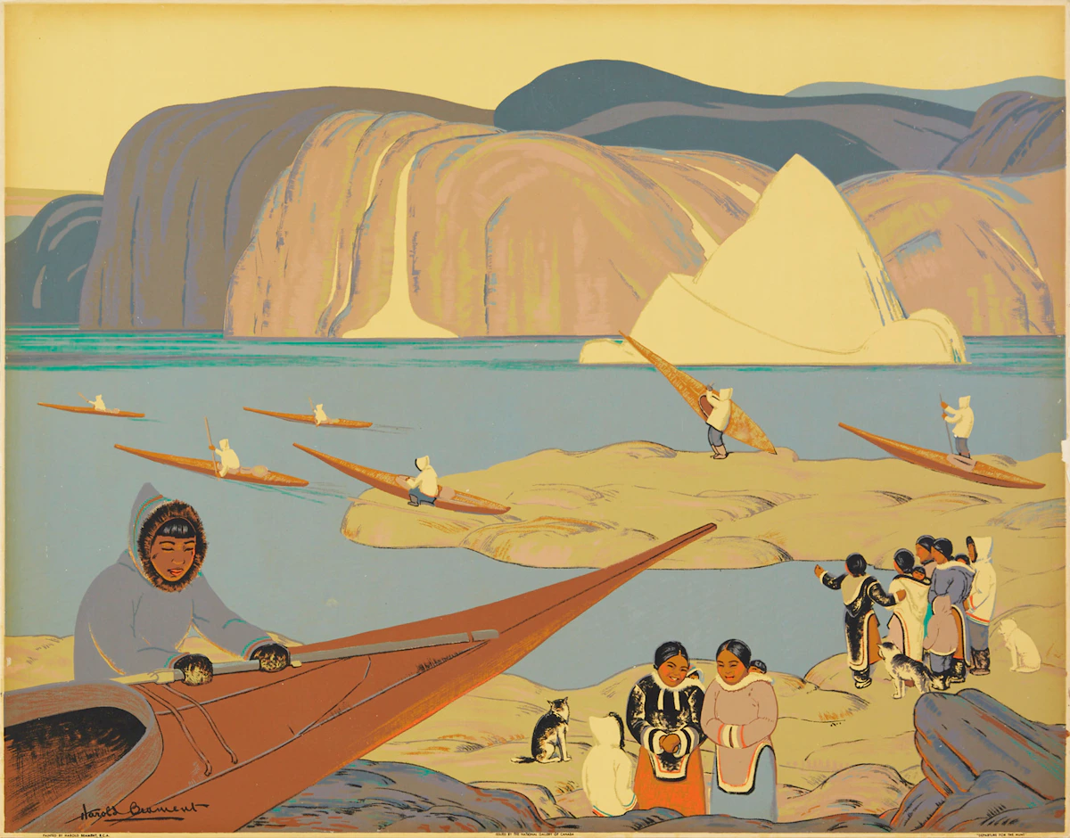 Thomas Harold Beament, Departure for the Hunt, Sampson Matthews silkscreen, circa 1948