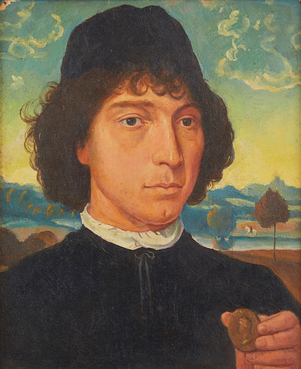Frederick Stanley Haines, The Gold Medal Winner, oil on board