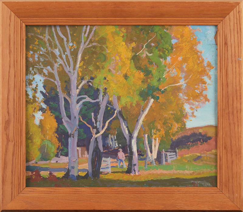 Frederick Stanley Haines, Figure within the Trees, oil on board - view 2