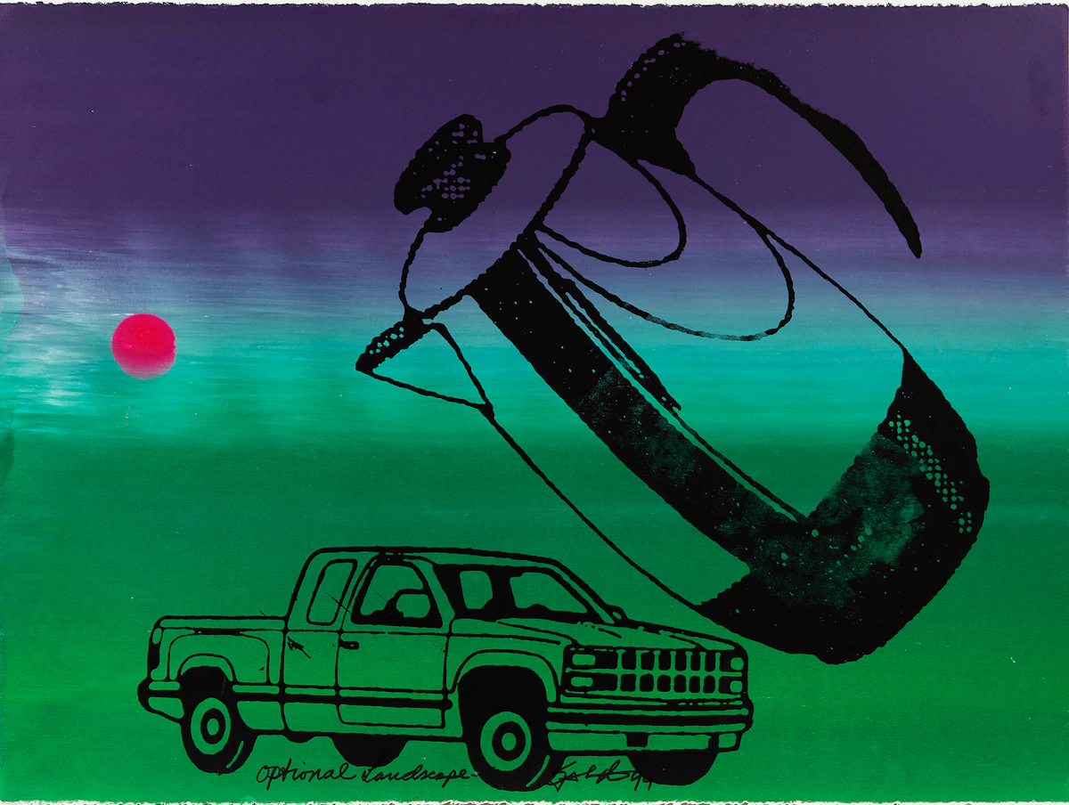 Iain Baxter&, Optional Landscape, monoprint, 1999