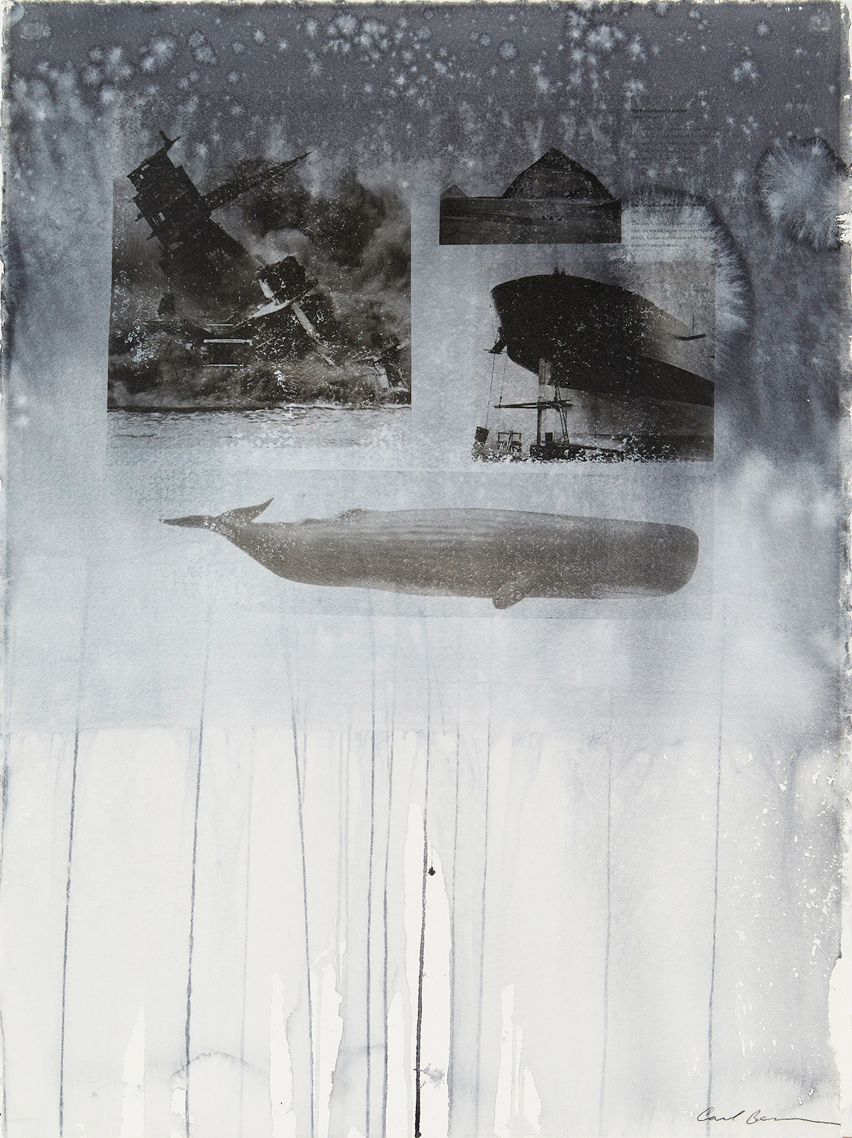 Carl Beam, Untitled, mixed media print on paper