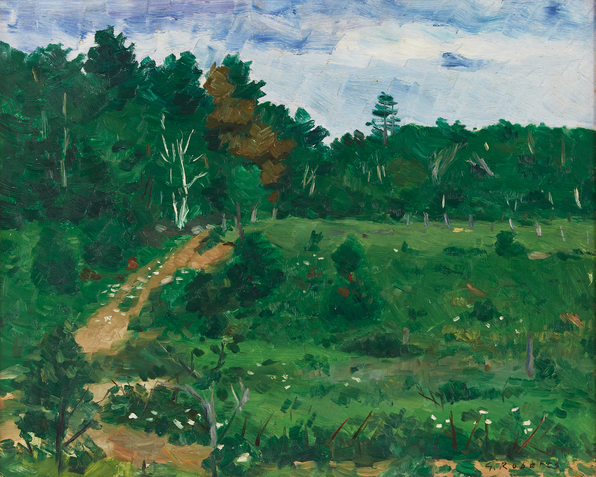 William Goodridge Roberts, Green Landscape, Near Calumet, oil on board, 1957