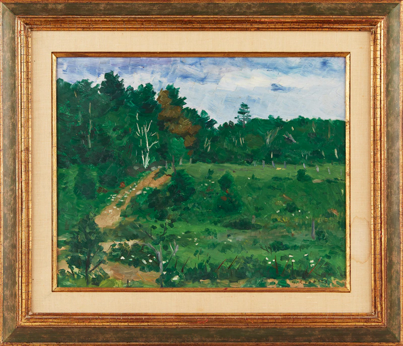 William Goodridge Roberts, Green Landscape, Near Calumet, oil on board, 1957 - view 2