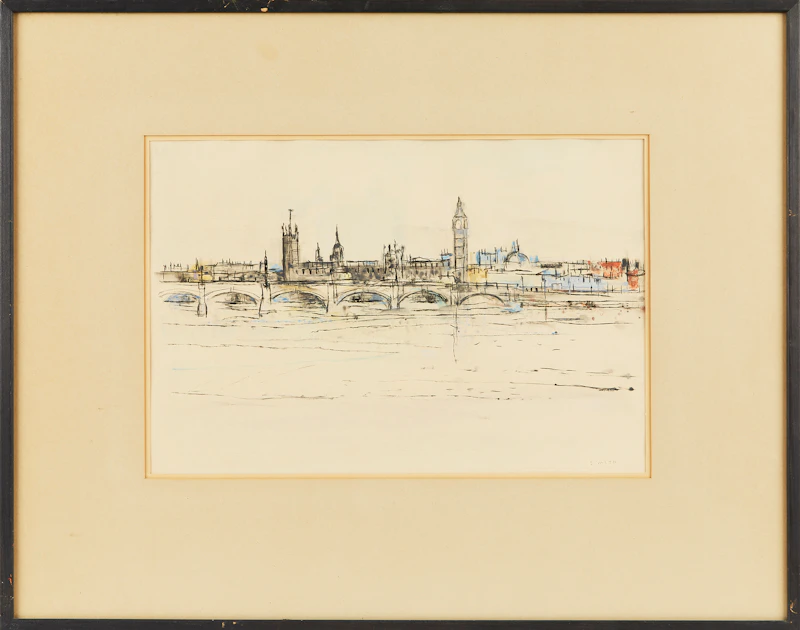 Gordon Appelbe Smith, London, mixed media on paper - view 2