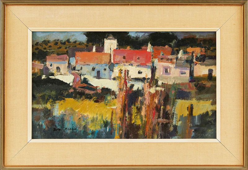 Sam Black, Old Village, oil on board - view 2