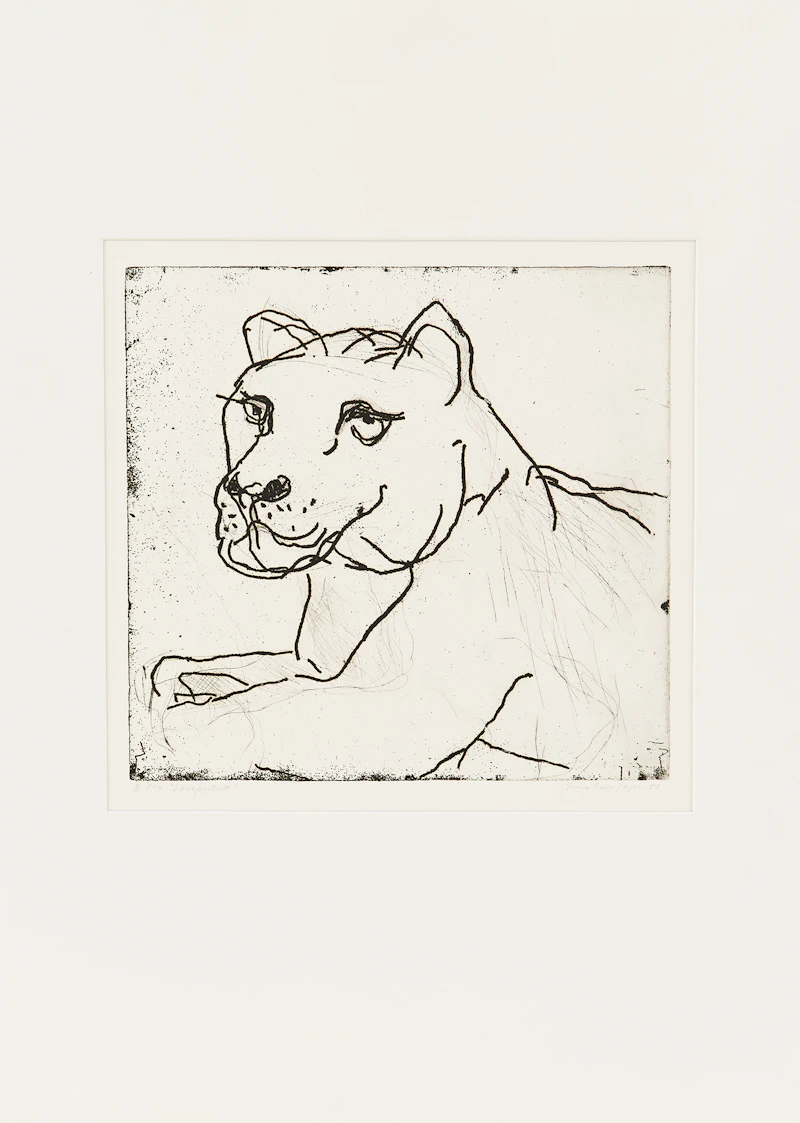 Irma Salo Jaeger, Love Portrait, drypoint etching, 1982 - view 2