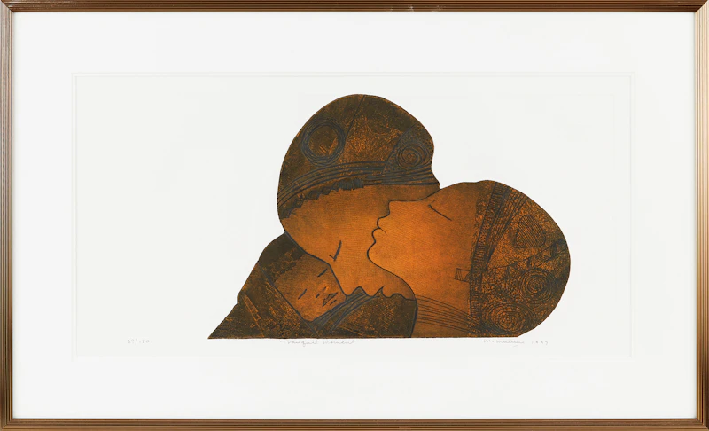 Mathias Muleme, Tranquil Moment, colour etching, 1997 - view 2