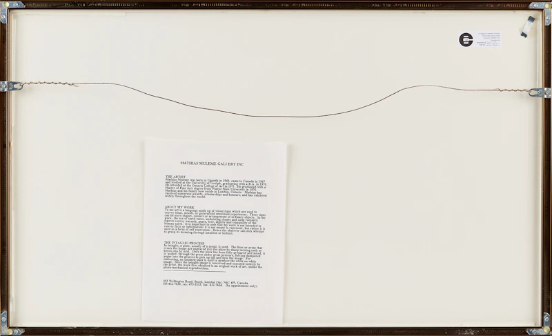 Mathias Muleme, Tranquil Moment, colour etching, 1997 - view 3