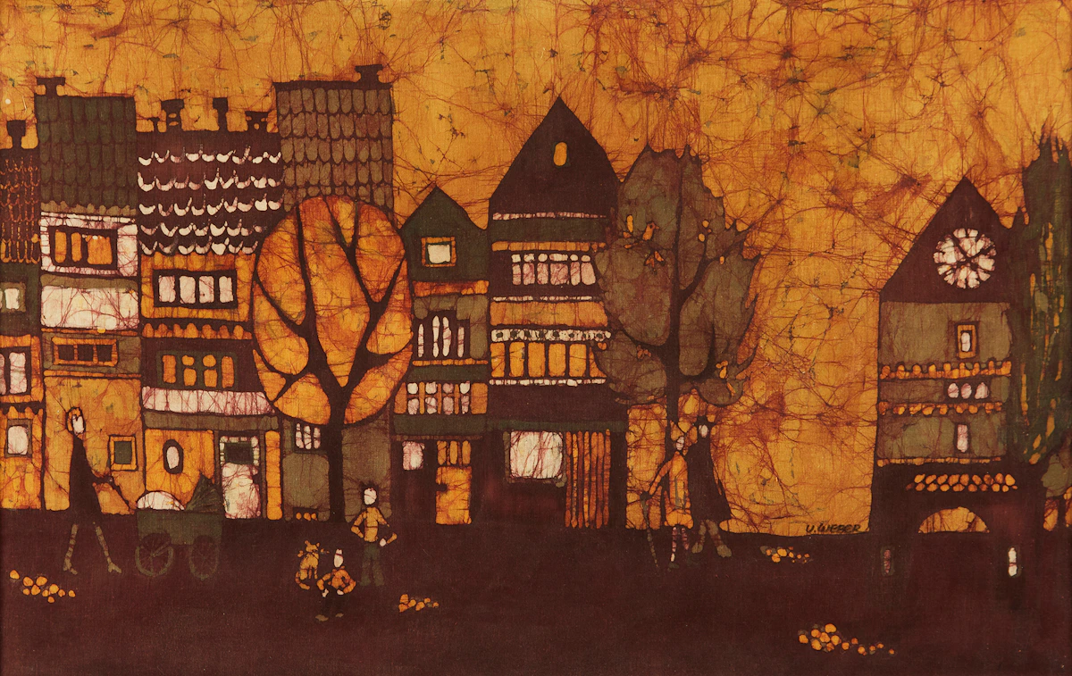 Uta Weber, Cityscape, oil on linen