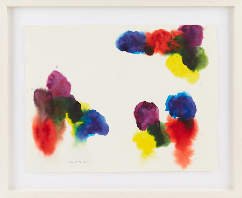 Gershon Iskowitz, Abstraction in Blues, Reds, Yellow, Greens and Violets, watercolour, 1977 - view 2