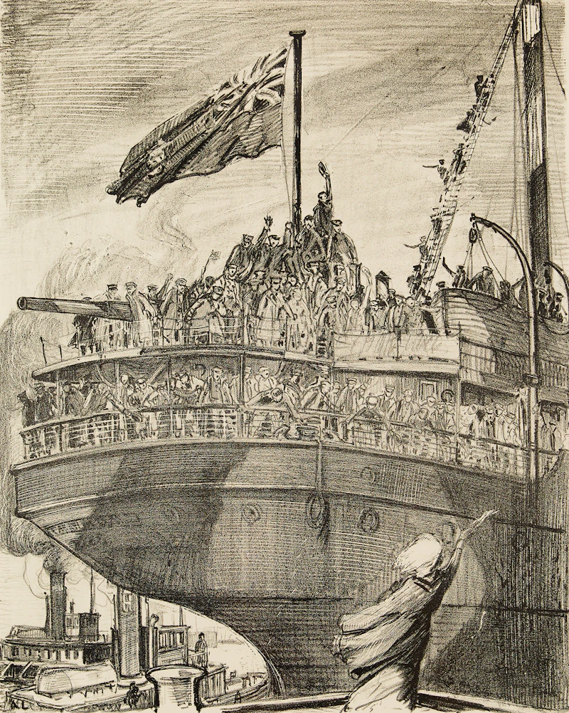 Departure of a Troop Ship 1918-1919 by Arthur Lismer