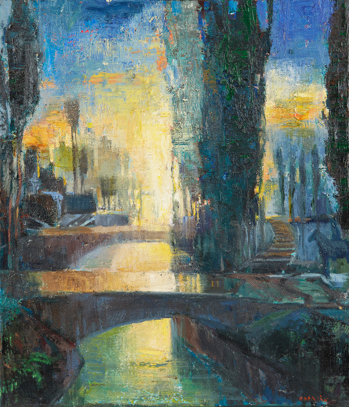 Tom Hopkins, Caballero Desconocido (Le Choix), oil on canvas, 2003
