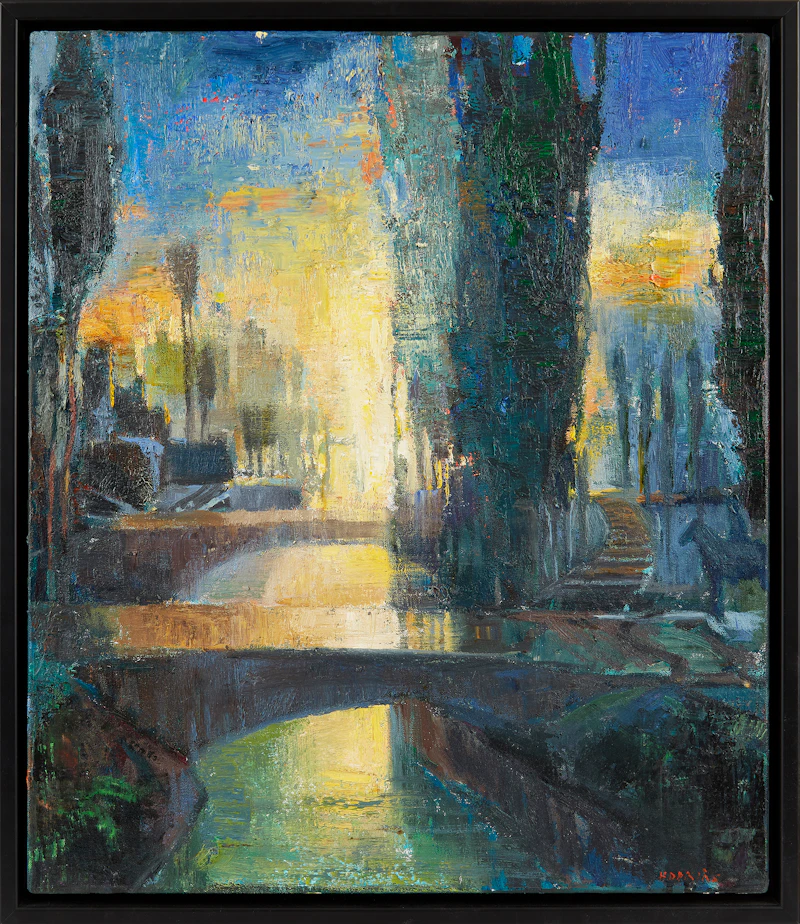 Tom Hopkins, Caballero Desconocido (Le Choix), oil on canvas, 2003 - view 2
