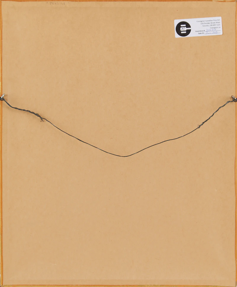 William Arthur Winter, Pensive, pencil drawing, 1973 - view 3