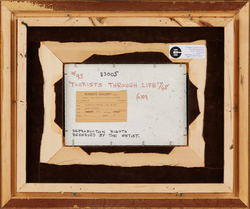 Gary Slipper, Tourists Through Life, mixed media on board, 1968 - view 3