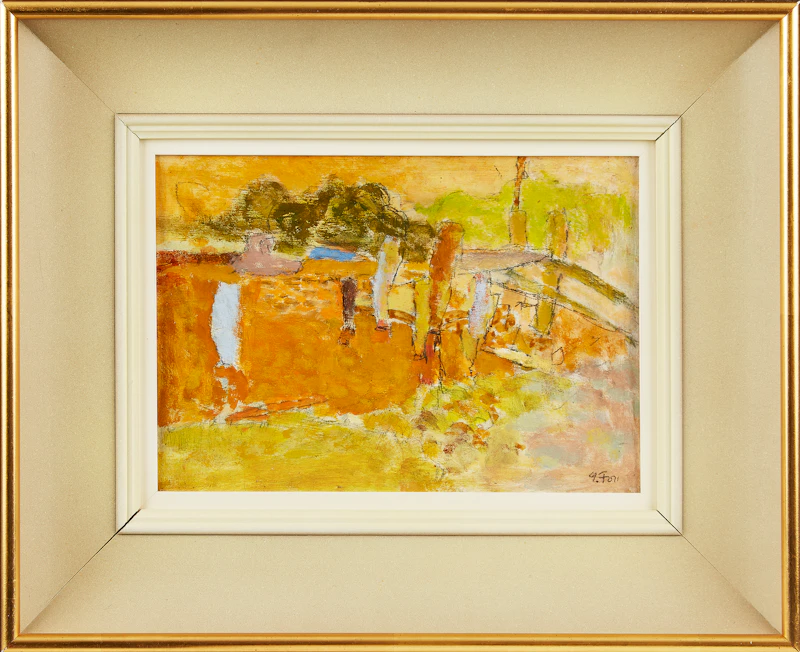 John Richard Fox, Sailboats, oil on board, 1961 - view 2
