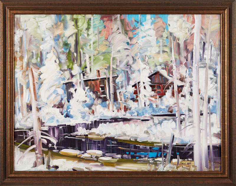 Bruno Côté, Hiver, oil on canvas - view 2