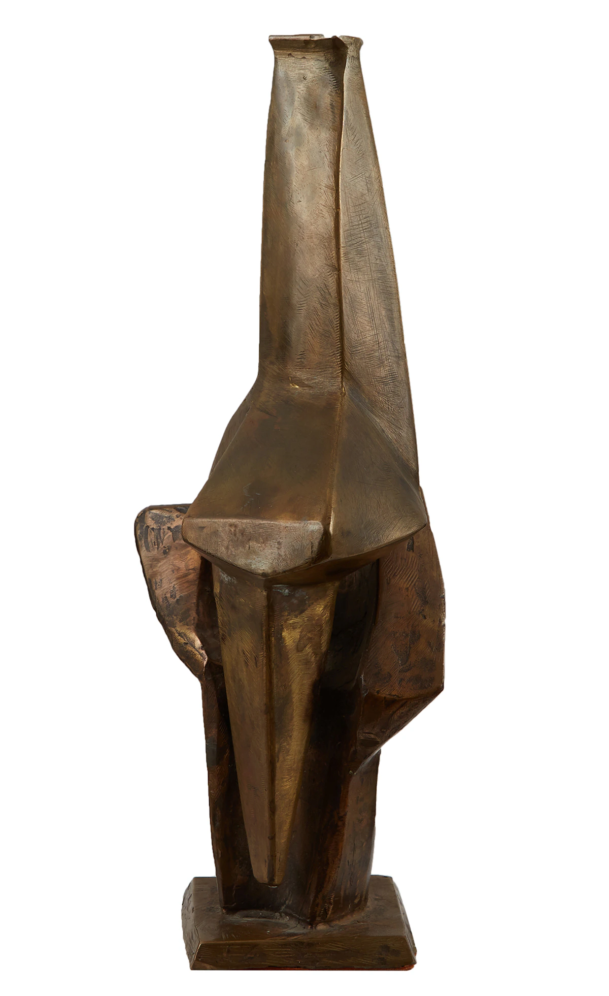John Nesbitt, Untitled (Standing Form), bronze and stone sculpture