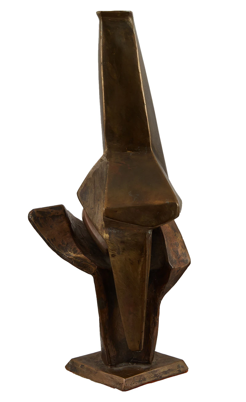John Nesbitt, Untitled (Standing Form), bronze and stone sculpture - view 3
