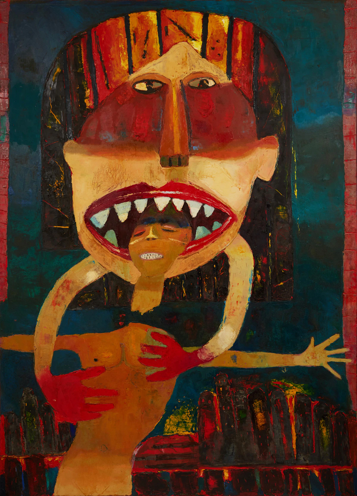 Peter Aspell, Saturn, oil on canvas, 1986