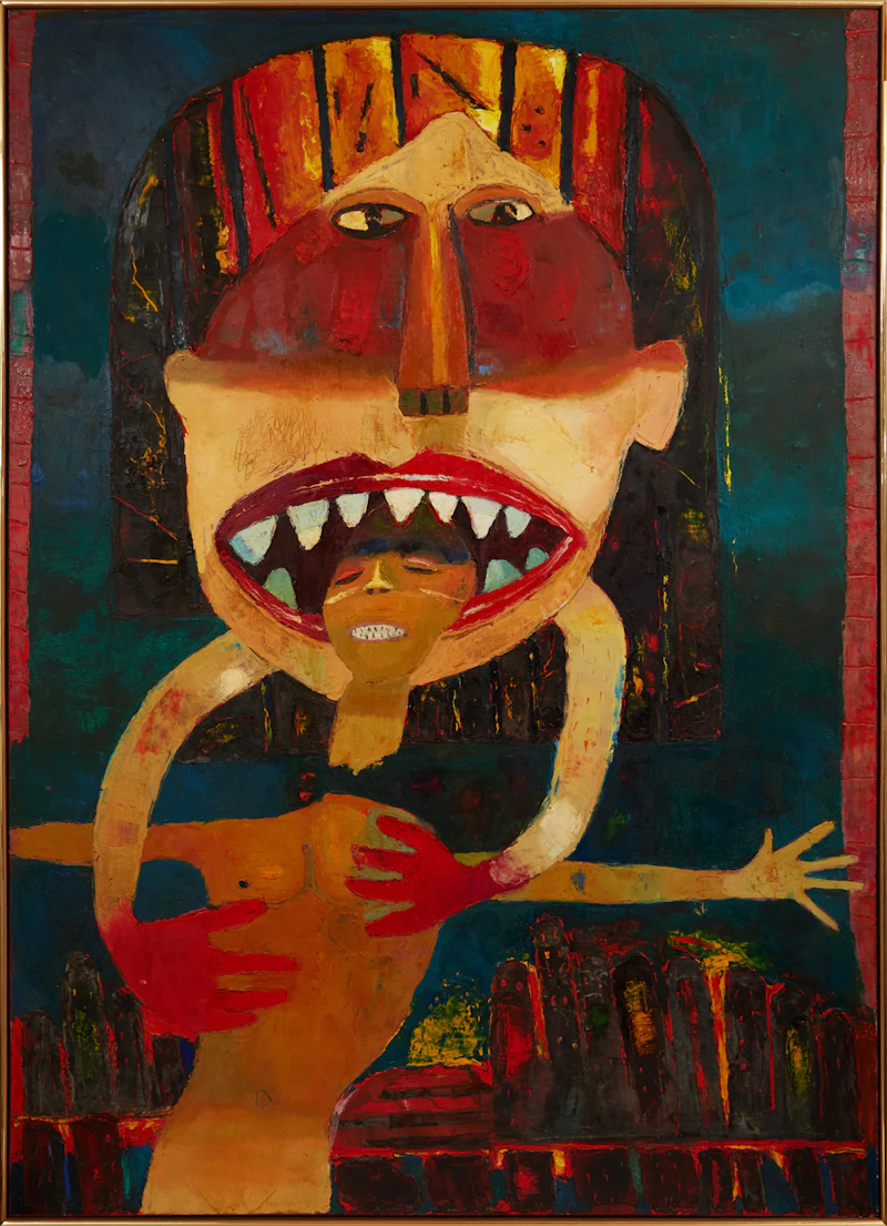 Peter Aspell, Saturn, oil on canvas, 1986 - view 2