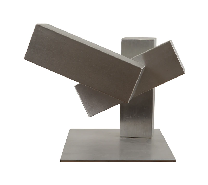 Kosso Eloul, Future Walk, aluminum sculpture, 1989 - view 2