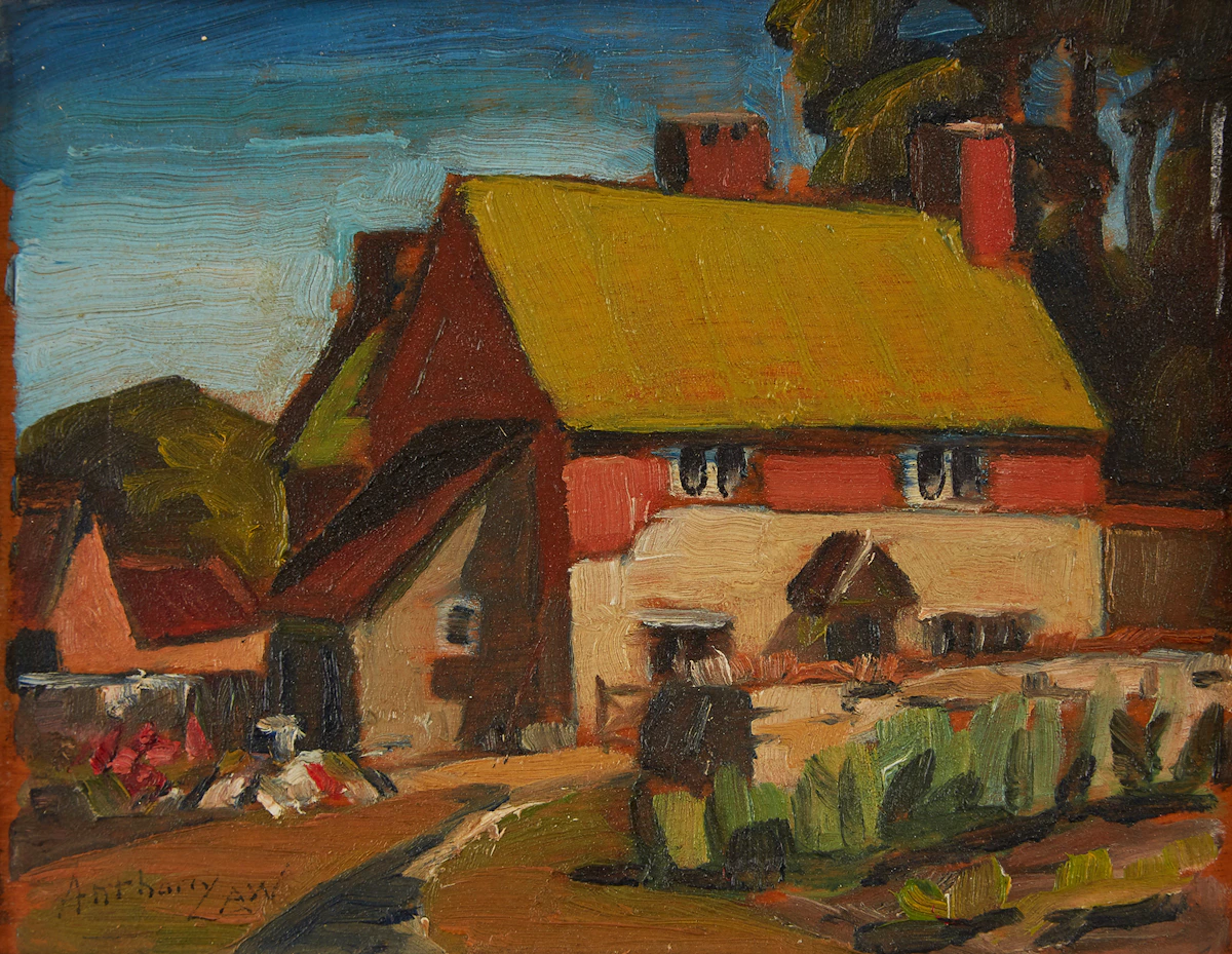 Charles Anthony Law, Warmwell Village, Dorset, England, oil on board