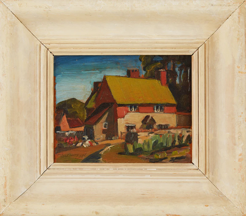 Charles Anthony Law, Warmwell Village, Dorset, England, oil on board - view 2