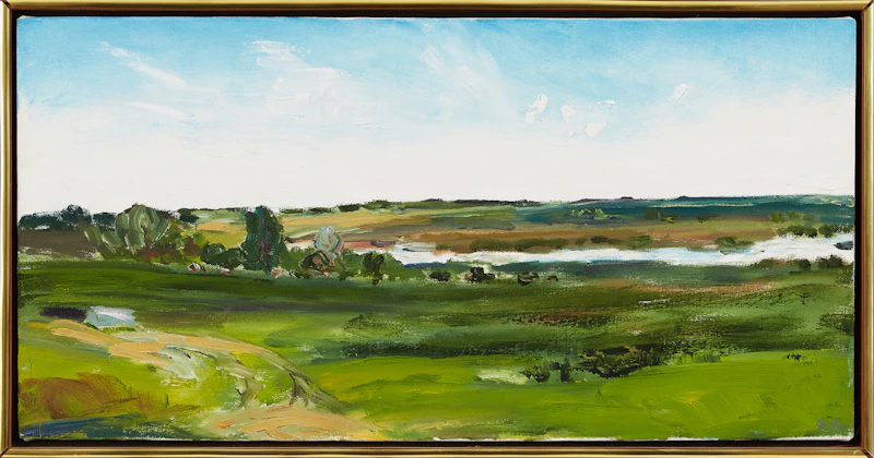 Gregory Hardy, Cattle Grazing, oil on canvas, 1984 - view 2