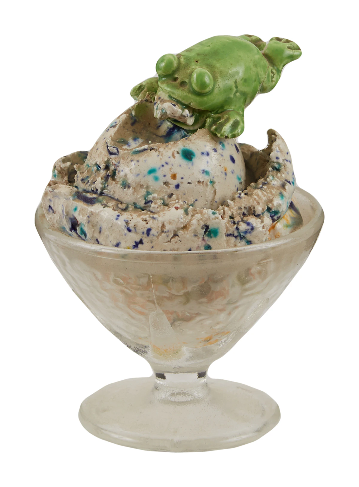 David James Gilhooly, 2 Scoop Sundae, ceramic and glass sculpture