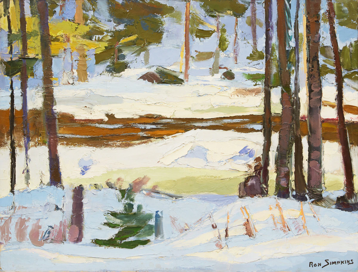 Ron Simpkins, River Through the Trees, oil on canvas, 1983