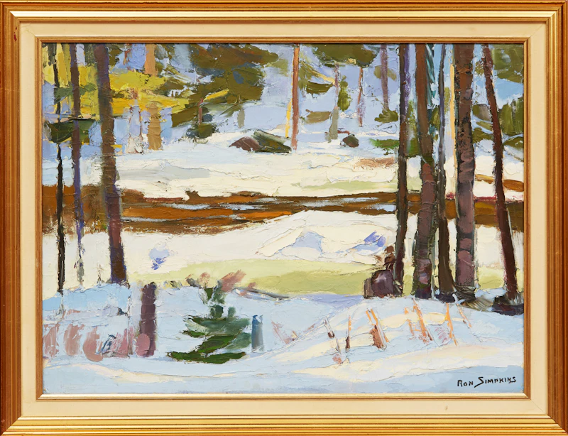 Ron Simpkins, River Through the Trees, oil on canvas, 1983 - view 2