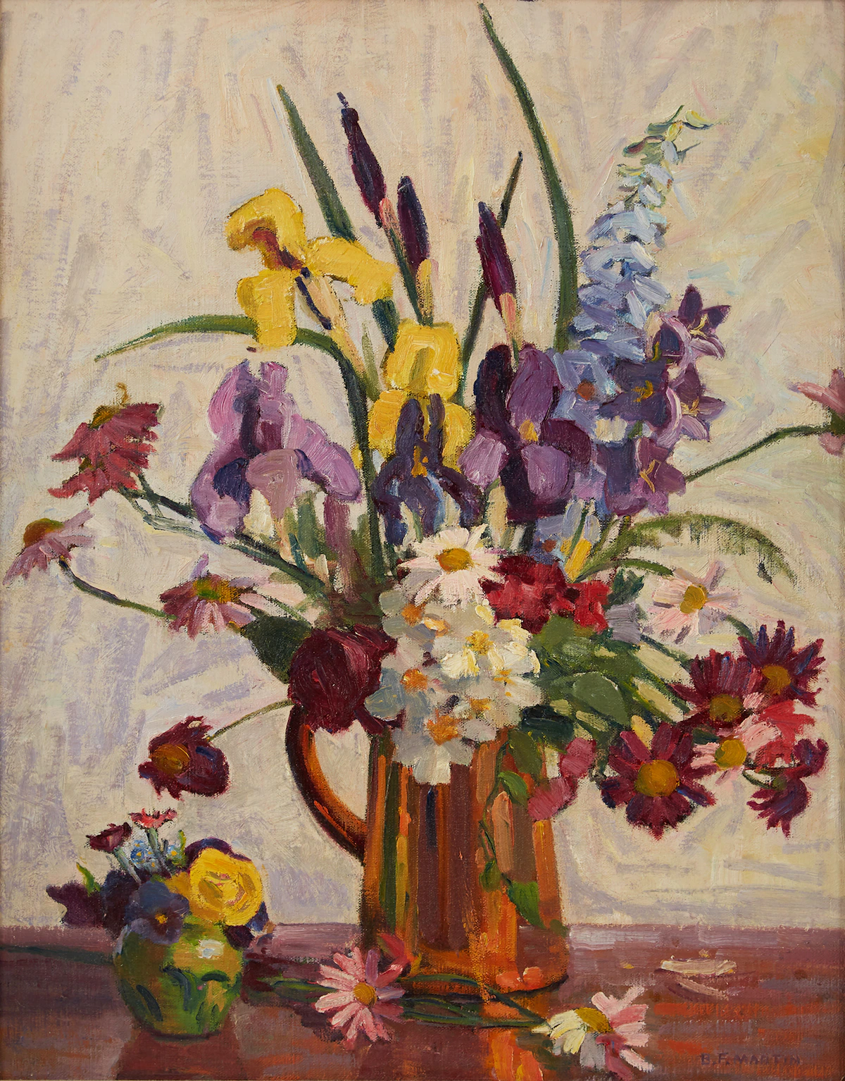 Bernice Fenwick Martin, Floral Still Life, oil on canvas