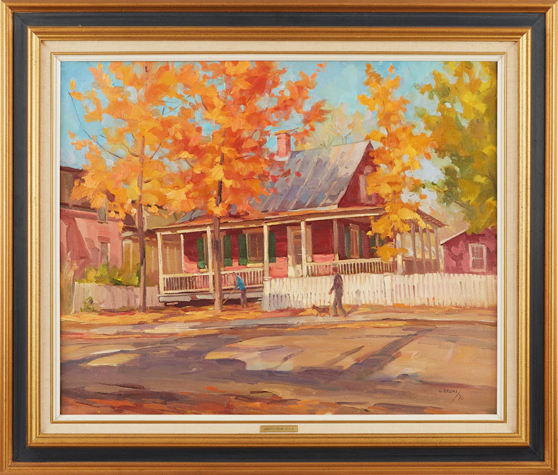 Umberto Bruni, Automne, oil on canvas, 1976 - view 2