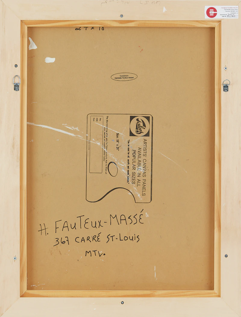 Henriette Fauteux-Massé, Sans titre, oil on canvas board - view 3