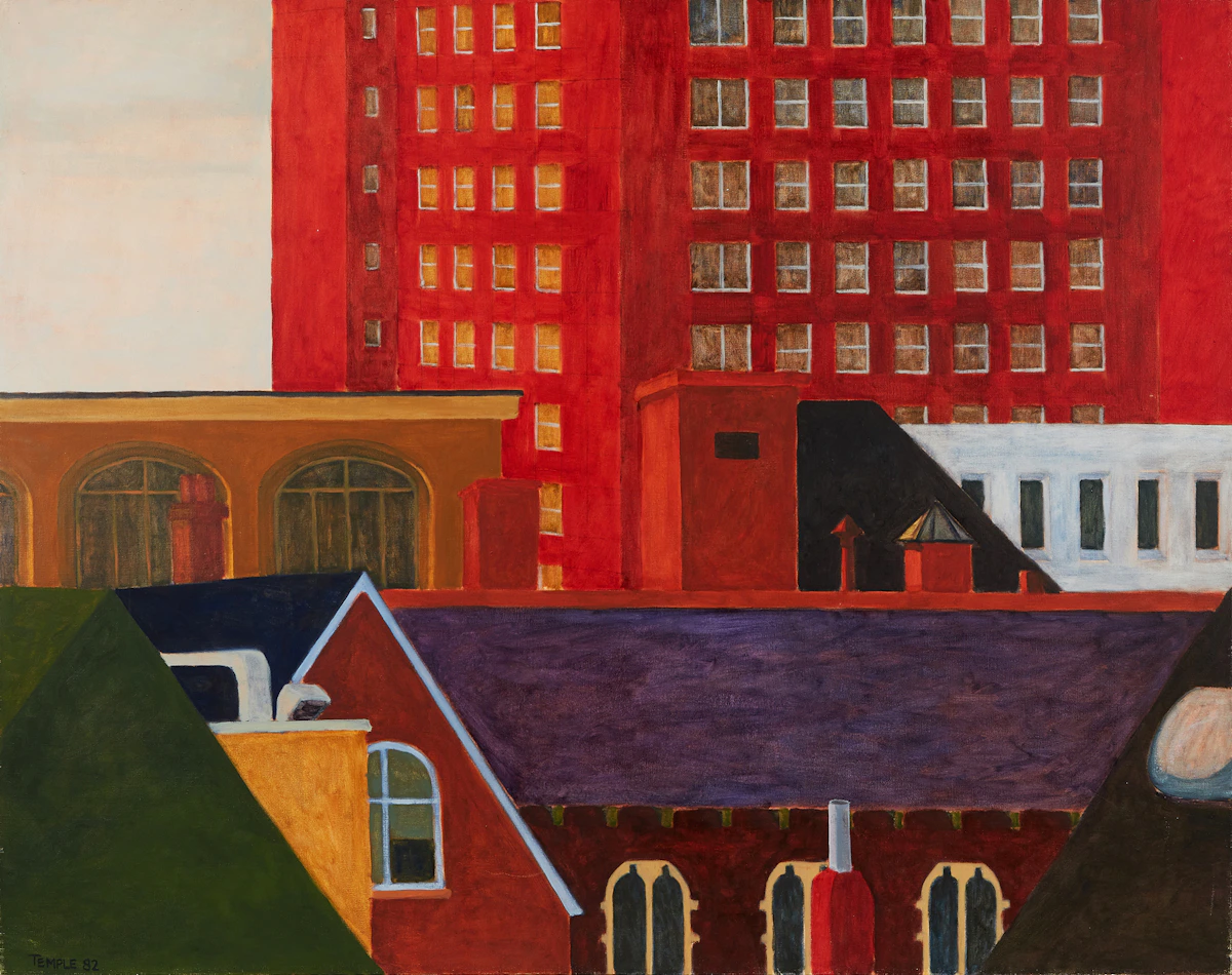 Chris Temple, Composition #3, oil on canvas, 1982