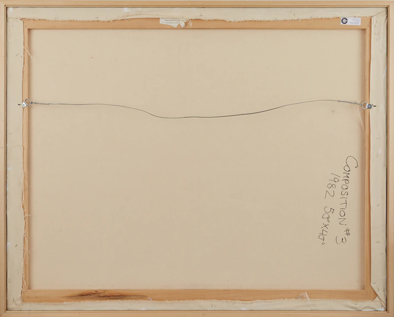 Chris Temple, Composition #3, oil on canvas, 1982 - view 3